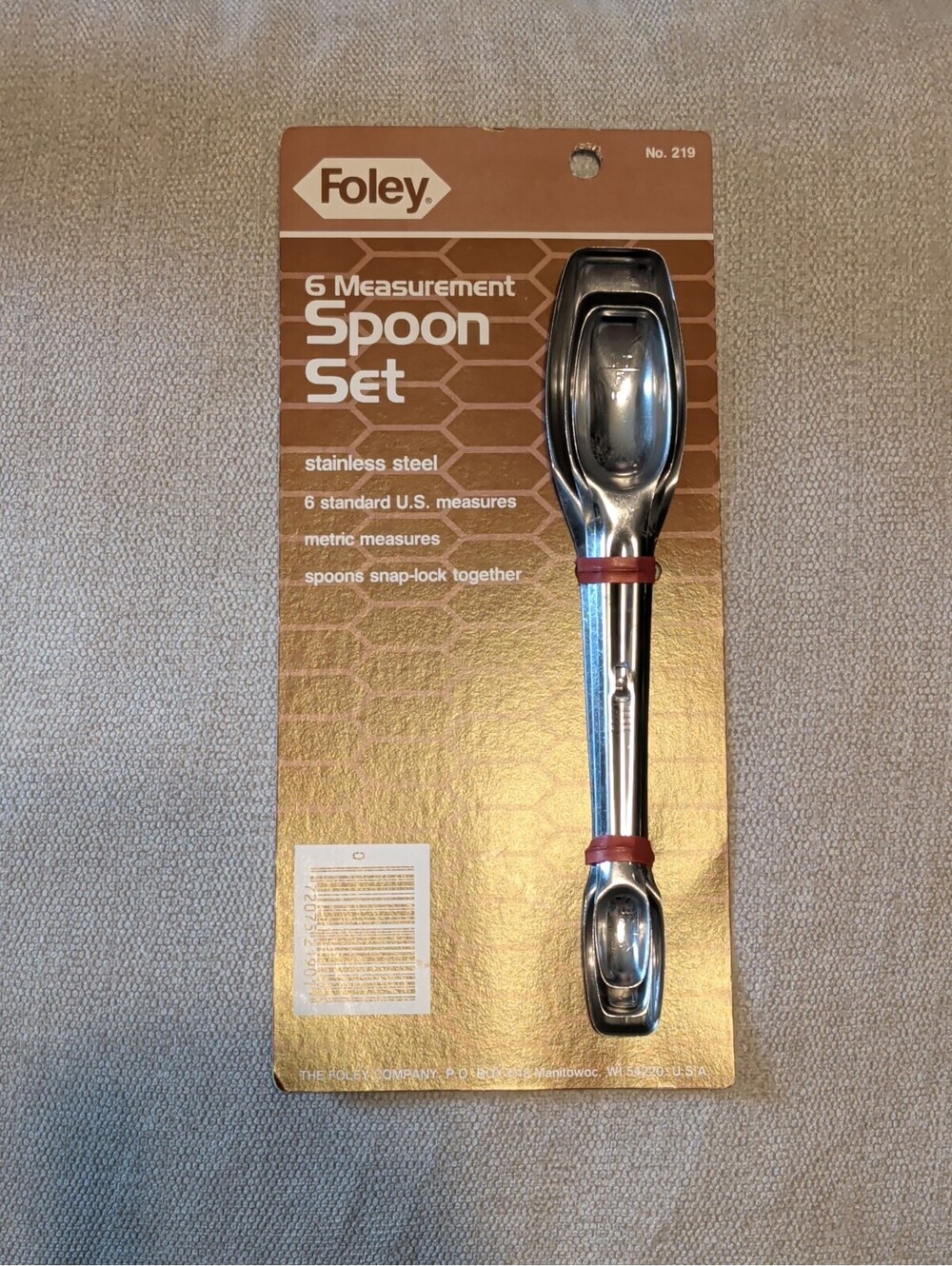 Foley Measuring Spoons  Locking Nesting Double Ended new